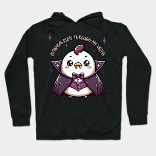 Cuteness Runs Through My Veins - Chicken Vampire Hoodie